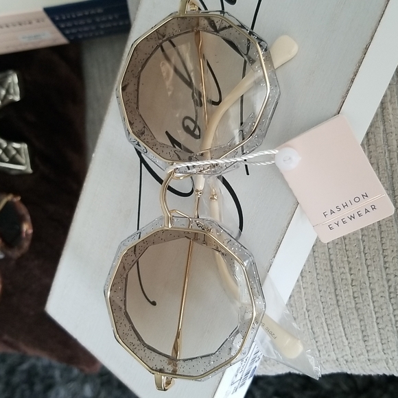 High quality SUNGLASSES cut Shining octagon Round Rhinestone Sunglasses … - Picture 3 of 4